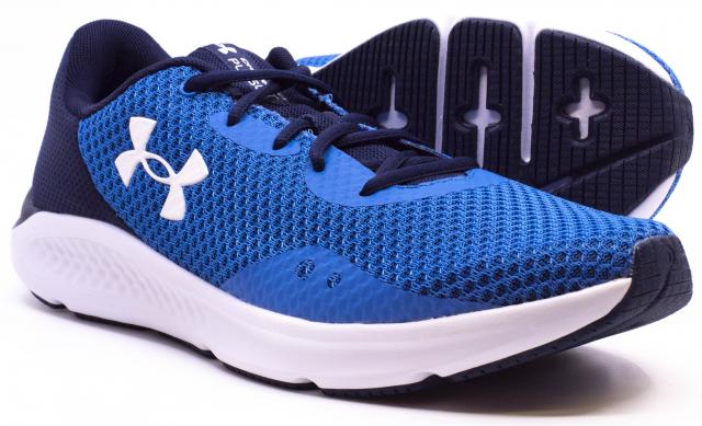 Under Armour Charged Pursuit 3 BL UA Navy White Men Running Shoes  3026518-400