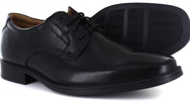 tilden plain black leather